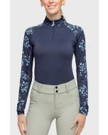 Kastel Women's Navy Rosebud Raglan Long Sleeve Sun Shirt