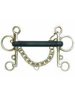 Hard Rubber Mullen Mouth Pelham Bit