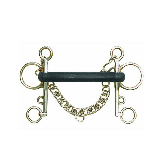 Hard Rubber Mullen Mouth Pelham Bit