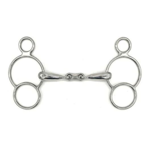 Jake Adams Hollow Mouth French Link 2 Ring Bit