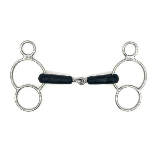 Jake Adams Single Jointed Rubber 2 Ring Bit