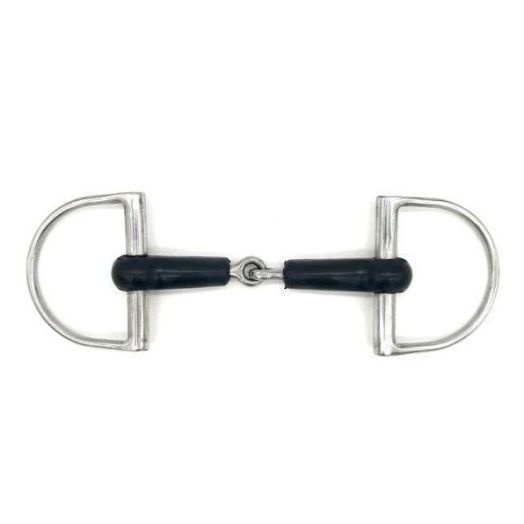 Jake Adams Single Jointed Rubber D Ring Snaffle Bit