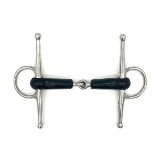 Jake Adams Single Jointed Rubber Full Cheek Snaffle Bit