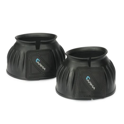 Shires ARMA Rubber Velcro Bell Boots - Black