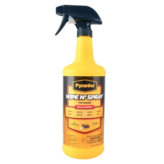 Pyranha Wipe N Spray Fly Spray Quart - 32 oz
