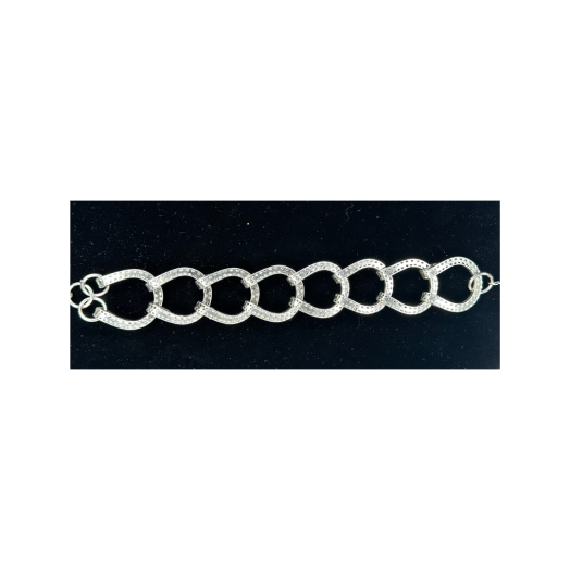 BRACELET HORSESHOE SILVER 8 LINKS (LARGE)