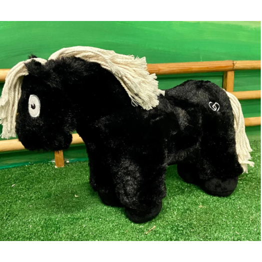 Crafty Pony Foal Black w/ White Mane