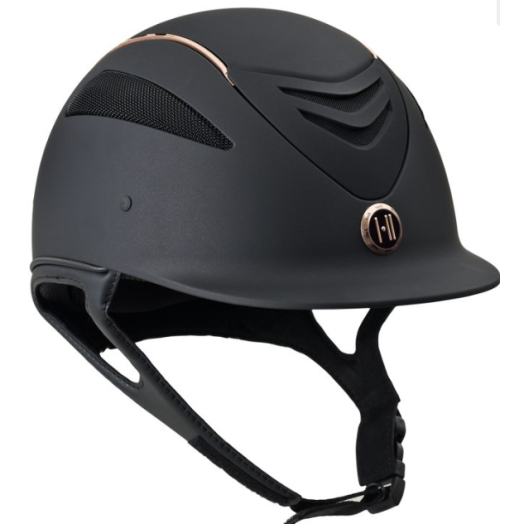 One K Defender Rose Gold Stripe Helmet - Long Oval